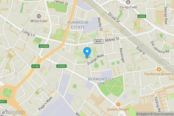 Map location for Flat 69 St. Vincent House, St. Saviours Estate, Bermondsey, London, SE1 3EB