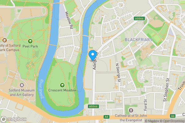 Map location for Flat LG08 Adelphi Wharf, Adelphi Street, Salford, Greater Manchester, M3 6DN