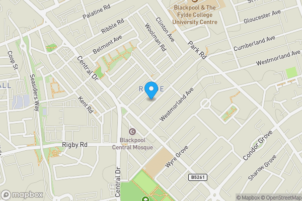 Map location for 22 Keswick Road, Blackpool, Lancashire FY1 5PB