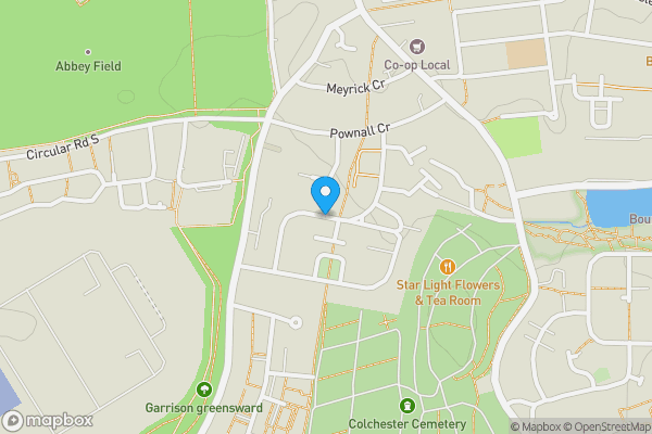 Map location for King George Road, Colchester, CO2 7PE