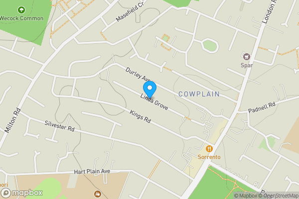 Map location for Linda Grove, WATERLOOVILLE, PO8 8UX