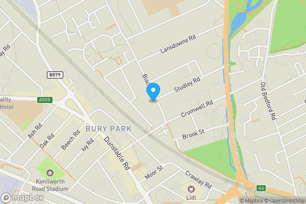 Map location for Flat 11, 27 Biscot Road, Luton, Bedfordshire, LU3 1AH