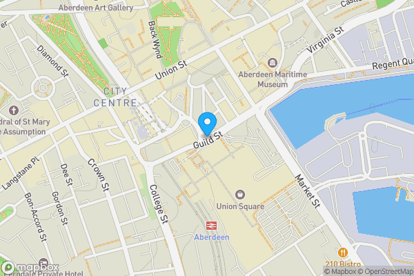 Map location for 54 Guild Street, Let Sainsburys investment, Aberdeen, AB11 6NB