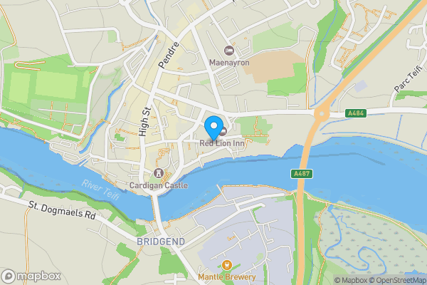 Map location for St. Mary Street, Cardigan, SA43 1DH