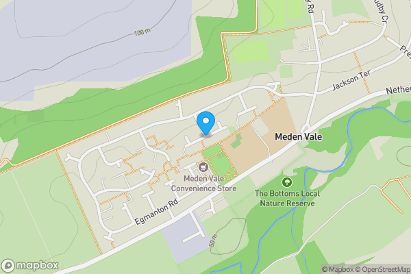 Map location for Laxton Drive, Mansfield, Nottinghamshire, NG20 9QL