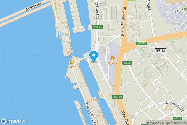 Map location for Apartment 122, 1 William Jessop Way, Liverpool, Merseyside, L3 1DZ