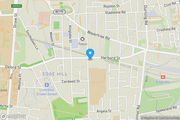 Map location for 3 Overbury Street, Edge Hill, Liverpool L7 3HJ