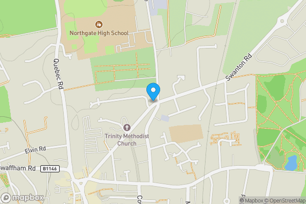 Map location for 10 Old Quarry Court, Cemetery Road , Dereham, Norfolk, NR19 2TY