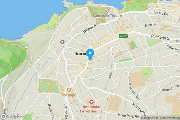 Map location for 96 High Street, Ilfracombe, EX34 9NH