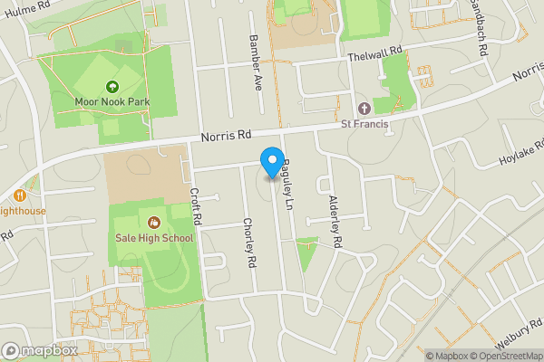 Map location for Royton Avenue, Sale, Cheshire, M33 2TU