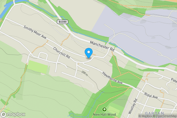 Map location for 16 Newton Avenue, Stocksbridge, Sheffield, South Yorkshire, S36 1EL