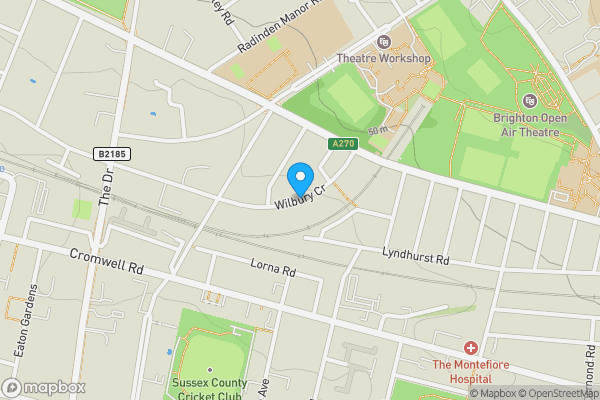 Map location for Wilbury Crescent, Hove