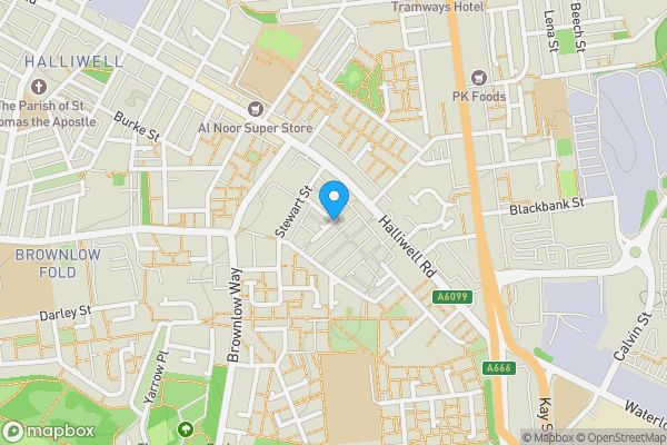 Map location for Brooklyn Street, Bolton, Greater Manchester, BL1