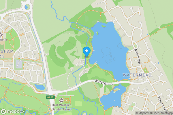 Map location for Aylesbury Vale Crematorium, Watermead, Aylesbury, Buckinghamshire, HP19 0FU