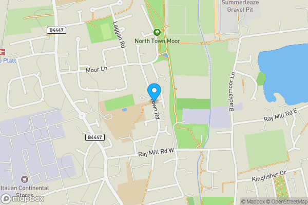 Map location for North Town Road, Maidenhead, Berkshire, SL6 7JQ