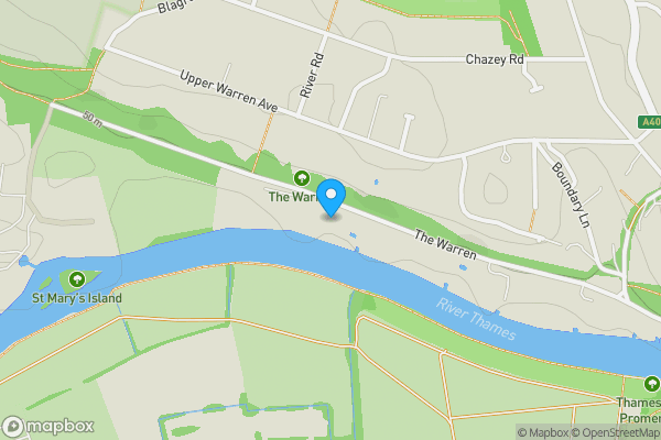 Map location for 149 The Warren, Caversham, Reading, RG4 7TQ