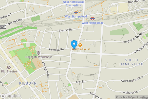 Map location for Flat 18 Embassy House, West End Lane, West Hampstead, London, NW6 2NA