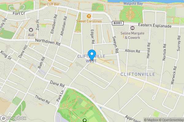 Map location for Northdown Road, Margate, Kent, CT9 2QN