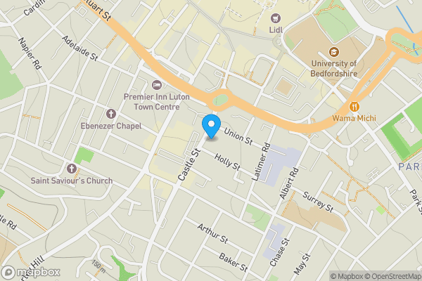 Map location for Flat 7, 59 Castle Street, Luton, LU1 3AG