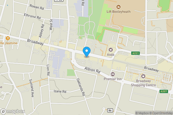 Map location for 205 Broadway, Bexleyheath, Kent, DA6 7ER