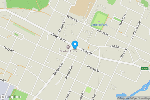 Map location for 5 The Square, Huntly, Aberdeenshire AB54 8BR