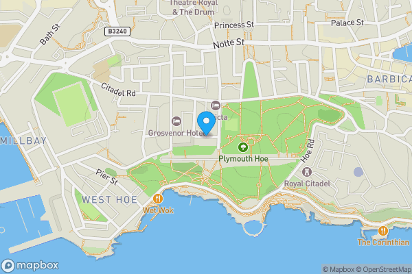 Map location for The Esplanade, Plymouth, Devon, PL1 2PJ