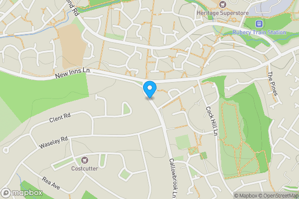 Map location for Plot 8, New Inns Lane Rubery, Birmingham, West Midlands, B45 9TS