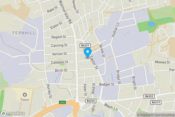 Map location for 10A New Cateaton Street, Bury BL9 6DY