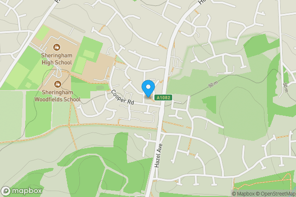 Map location for 9 Grice Close, Sheringham, Norfolk, NR26 8UG