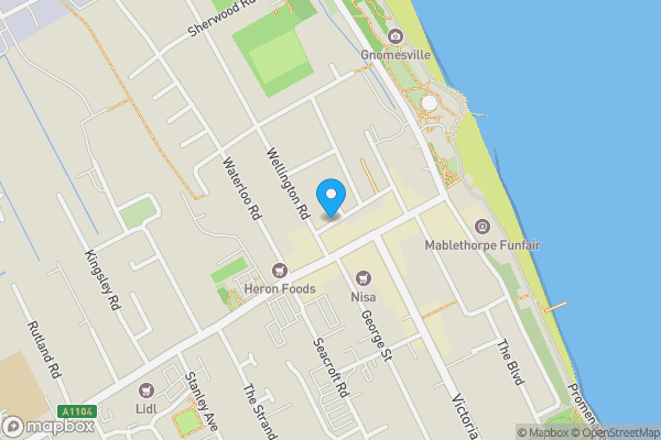 Map location for 12, 14 & 16 Tennyson Road, Mablethorpe, Lincolnshire, LN12 1HE