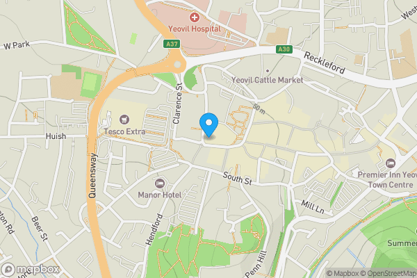 Map location for 1 High Street Yeovil Somerset BA20 1RE