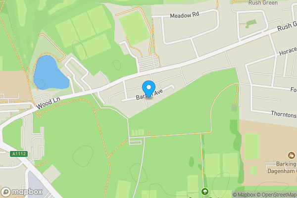 Map location for 56 Barton Avenue, Rush Green, Romford, RM7 0ND