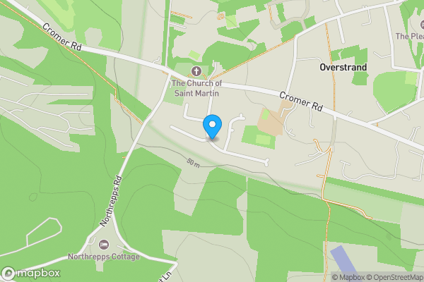 Map location for Bracken Avenue, Cromer, Norfolk, NR27 0NZ