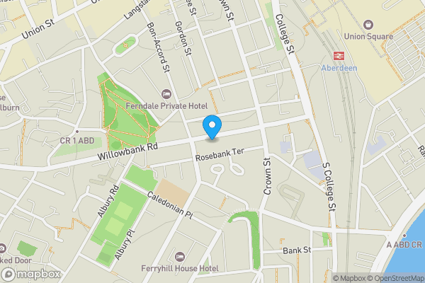 Map location for 47 Springbank Terrace, Aberdeen, AB11 6LR