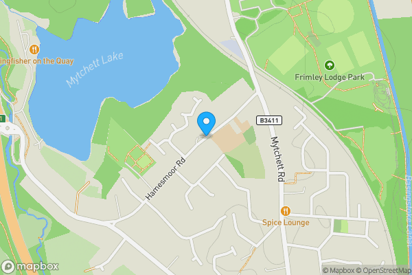 Map location for Hamesmoor Road, CAMBERLEY, Surrey, GU16 6JB