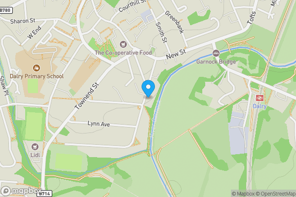 Map location for 22 Garnock Street, Flat Ground Left, Dalry, KA24 4BT