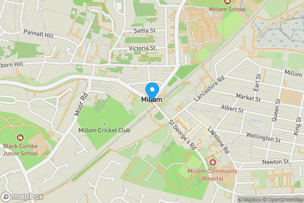 Map location for Government Building, St. Georges Road, Millom, Cumbria, LA18 5DW