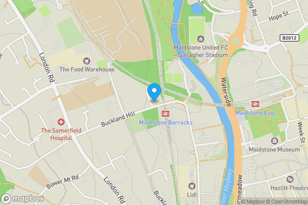 Map location for Flat 8 Ruth House, Lesley Place, Buckland Hill, Maidstone, Kent, ME16 0UB