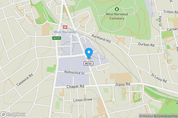 Map location for Land on the east side of Norwood High Street, and Land on the north-east side of 109 Norwood High Street, West Norwood, London, SE27 9JF