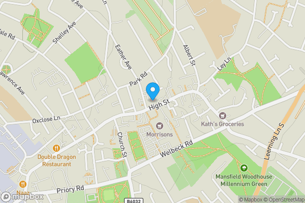 Map location for 15 High Street, Mansfield Woodhouse, Mansfield, Nottinghamshire NG19 8BB