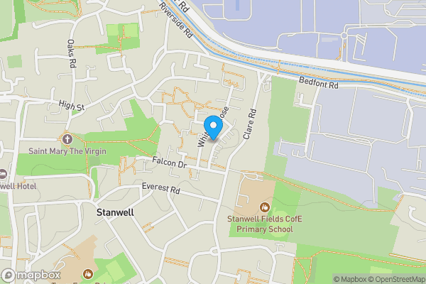 Map location for 44 Whitley Close, Stanwell, Staines-upon-Thames, Middlesex, TW19 7EZ