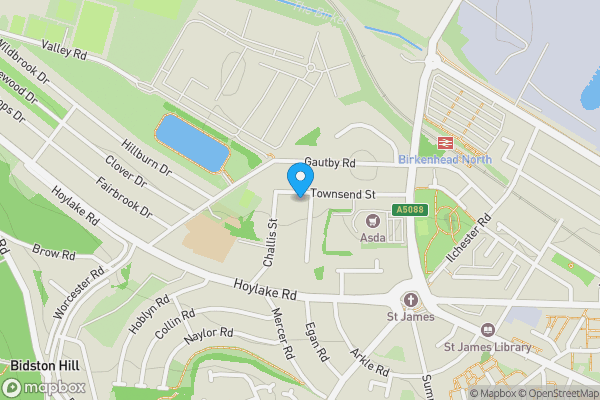 Map location for 53 Townsend Street, Birkenhead, Merseyside, CH41 7BJ CH41 7BJ