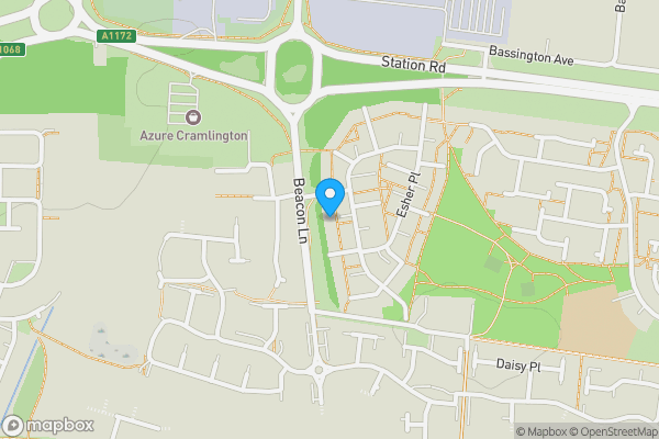 Map location for 11 Ealing Square, Cramlington, Northumberland, NE23 8JB