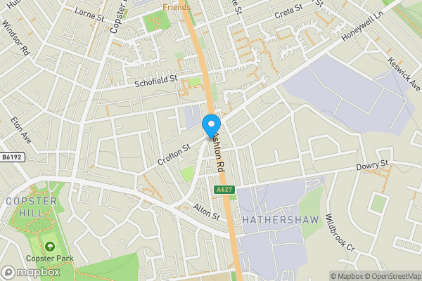 Map location for 348 Ashton Road, Oldham, OL8 3HF