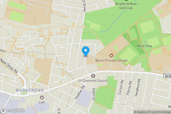Map location for Flat 35, Byron Halls, Byron Street, Bradford, West Yorkshire, BD3 0AR