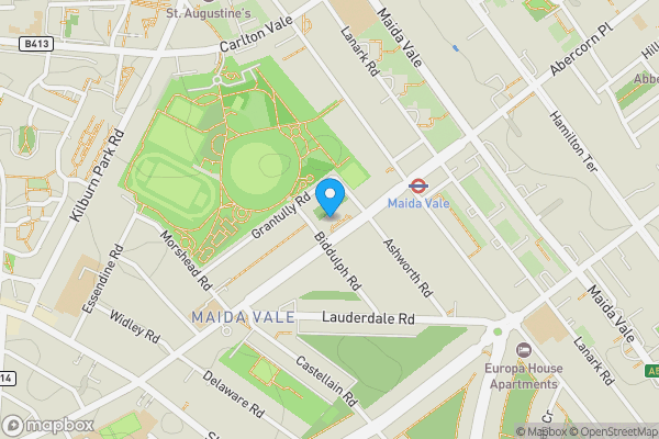 Map location for Flat 38A Ashworth Mansions, Elgin Avenue, Maida Vale, London, W9 1JP