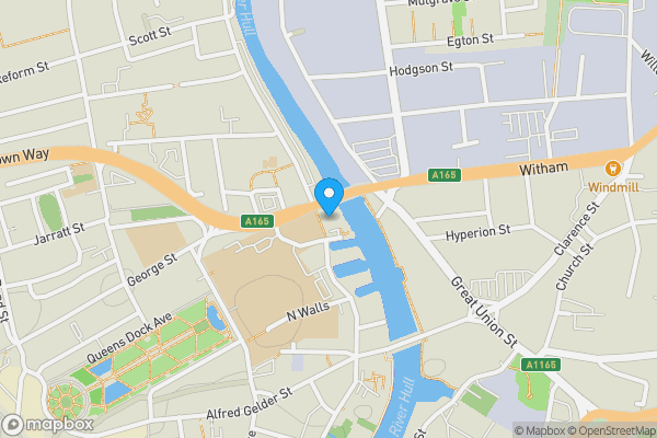 Map location for Flat 36, Old Harbour Court, 10 Wincolmlee, Hull, North Humberside, HU2 8HZ