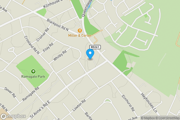 Map location for 11 Silverburn, 193 St Annes Road East, Lytham St Annes, Lancashire, FY8 3HQ