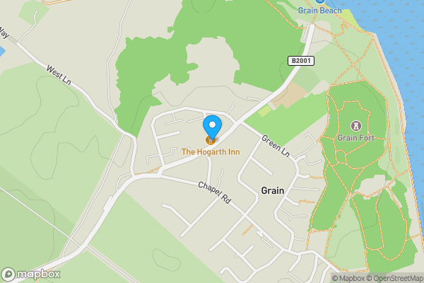 Map location for The Hogarth Inn, 41-43 High Street, Isle Of Grain, Rochester, Kent, ME3 0BJ