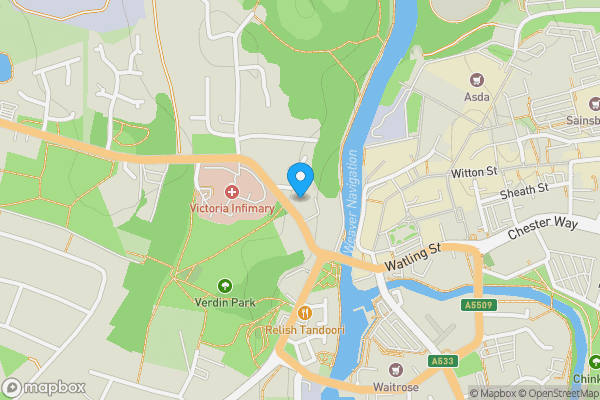 Map location for 16 Winnington Street, Northwich CW8 1AD